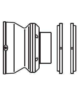 [BOND517088001] Kap grote hoek met bevesting ringen