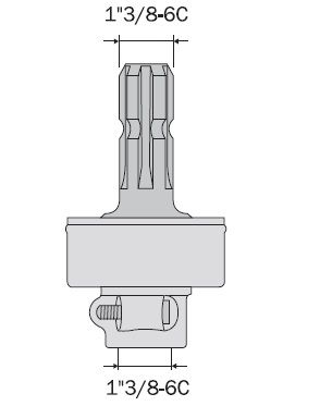 [BOND603200201R] Vrijloop 1.3/8" - 6 x 1.3/8" - 6 2400N