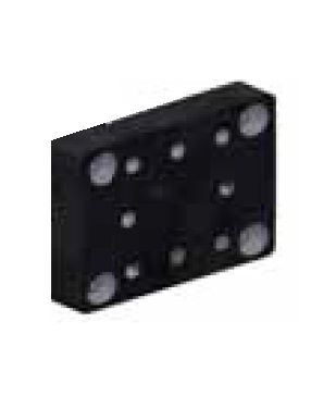 [CRAM8000431] Plaque de fixation 220 x 170 - 170 x 130 - 4 trous Ø 21 mm - 100 x 110 - 8 trous M16