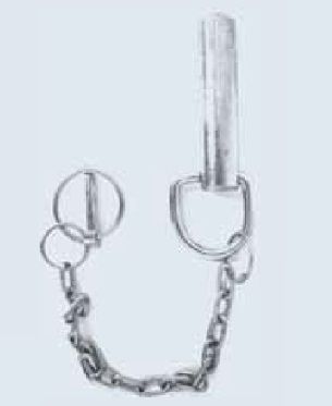 [CRAM8002526] Pen 25 x 104 met ketting en clips voor rail 329 mm