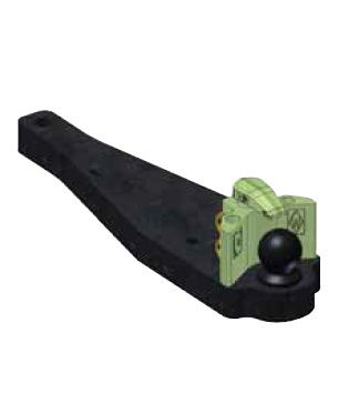 [CRAM8002728] Onderbalk met kogel KBA8355 - L = 725 mm