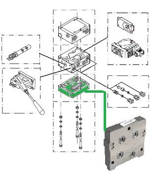 [DANF157B2015] Sluitplaat  PVSI - P.max.350bar met LX aansluiting  G 1/4"