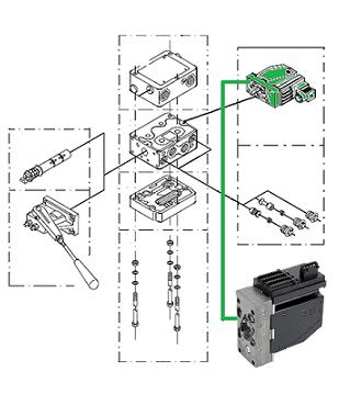 [DANF157B4034] Bediening hoge proportionele prestatie ,active defect controle, AMP connector - PVEH