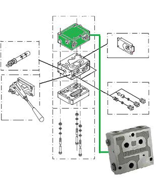 [DANF157B5111] Ingangsplaat closed center - pomp met variabel debiet - G 3/4"