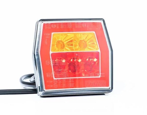 [DKWK 40 000 050] Universele LED-achterlicht 12-36V, 3-functionele, kleurloze lampenkap