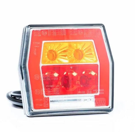 [DKWK 40 000 051] Universele LED-achterlicht 12-36V, 4-functioneel met kentekenverlichting