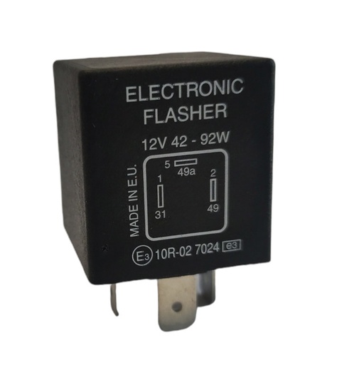 [DKWK 40 000 450] Knippercentrale 12V 3P DIN - kort mod.