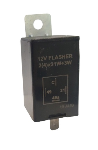 [DKWK 40 000 451] Knippercentrale 12V 4P DIN + drager