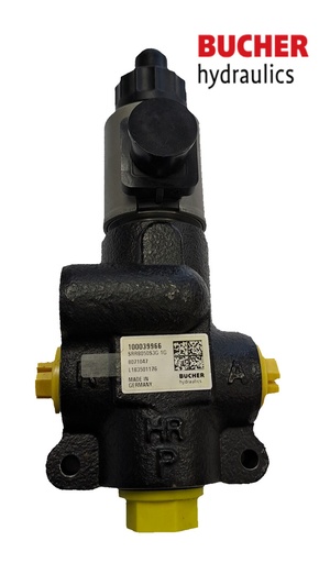 [DKWK 80 007 311] Debietregelaar BUCHER proportioneel 3-weg - 100L/min - Reg 0-40L/min - BSP - 12V