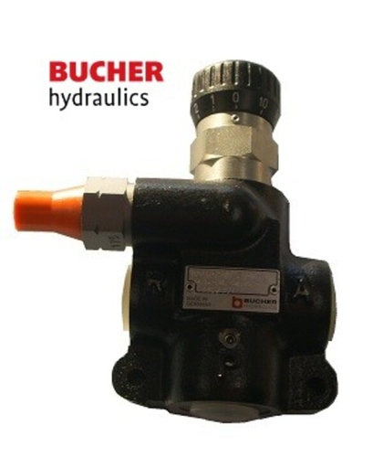 [DKWK 80 007 342] Régulateur de débit BUCHER avec limiteur de pression M22 - prioritaire réglable de 0 - 25 L