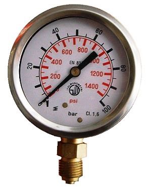 [DKWK 80 801 108] Manomètre Ø 63 mm - 0- 0100 bar