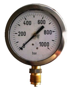 [DKWK 80 802 114] Manometer Ø 100 mm - 0-1000 bar