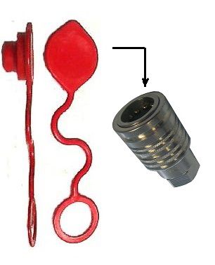[DKWK 80 980 050] Stofkap mannelijk DN 13 - rood