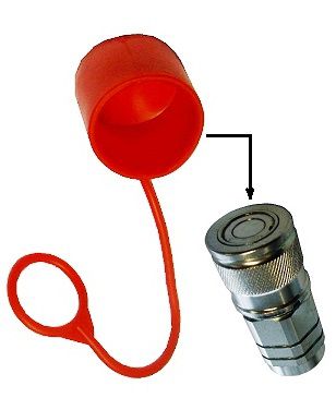 [DKWK 80 980 105] Stofkap vrouwelijk DN 13 - rood - voor vlakke snelkop.