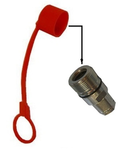 [DKWK 80 980 109] Stofkap vrouwelijk DN 10 - rood  .M28x2