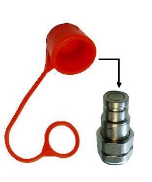 [DKWK 80 985 105] Stofkap mannelijk DN 13 - rood - voor vlakke snelkop.