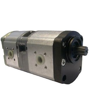 [DKWK 81 017 202 B]  Pomp 2 gaten 60,0 x 60 - spline as 9T - 16,0 + 8,0 cc - Rechts draaien - Bosch