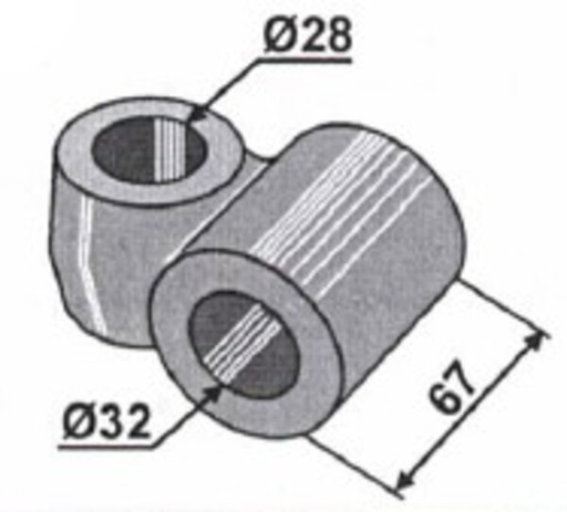 [DKWK 90 500 700] Kop dia 32mm voor 90 510 125
