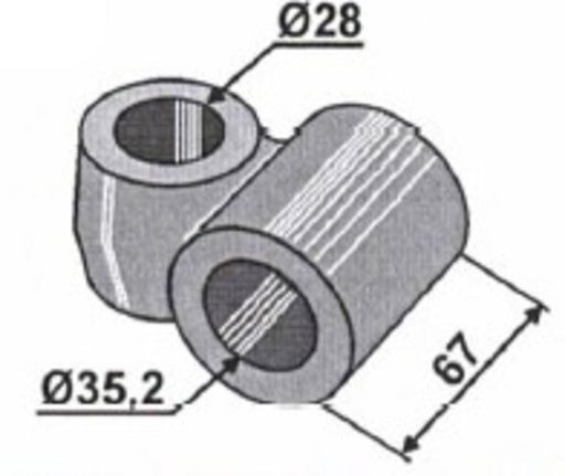 [DKWK 90 500 701] Kop dia 35,2mm voor 90 510 125