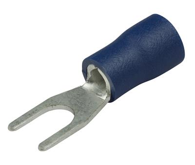 [ESPA33359] Soulier de cable avec fourche ouverture 4,0 mm BLEU (100 pcs.)