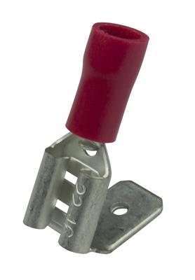 [ESPA35143] Kabelschoen vlak 6,3 x 0,8 mm ROOD (100 st.)