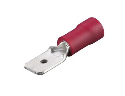 [ESPA35144] Kabelschoen vlak 2,8 x 0,8 mm ROOD (100 st.)