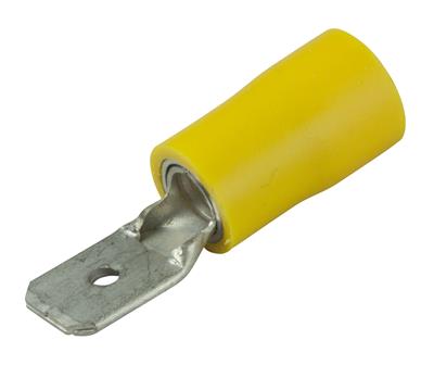 [ESPA35285] Kabelschoen vlak 6,3 x 0,8 mm GEEL (100 st.)