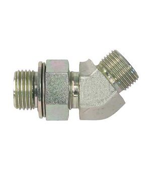 [FONT74.45.06.06] 11/16" ORFS X 3/8" BSP instelbaar - 45°