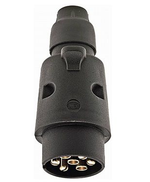 [HELL8JA001930-003] Fiche 7 Pôles 12V  - racordement par vis - (PVC)