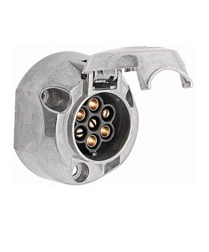 [HELL8JB001941-002] Prise 7 Pôles 12V -  racordement par vis - (ALU)
