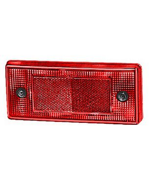 [HELL8RA003734-101] Rechthoekig reflector (196x88mm) rood