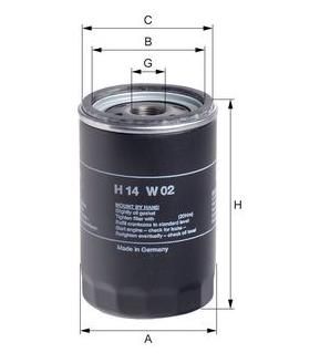[HENGH14W02] Oliefilter of Hydrauliekfilter