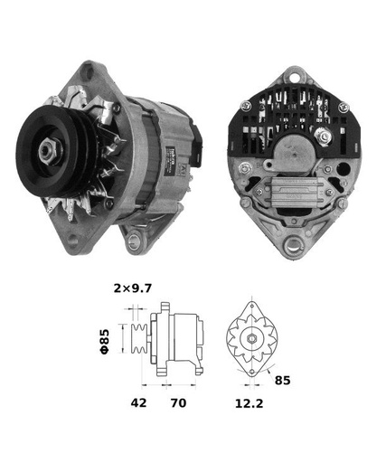 [ISKRIA0330] Alternateur Mahle MG524  14V - 65 A