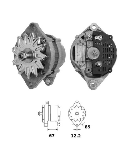 [ISKRIA0463] Alternator Mahle MG515  14V - 65 A