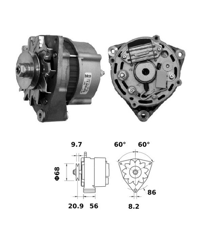 [ISKRIA0499] Alternator Mahle MG604  14V - 65 A
