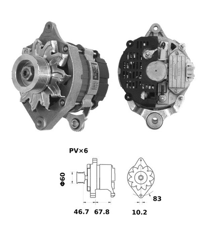 [ISKRIA0536] Alternator Mahle MG589  14V - 70 A