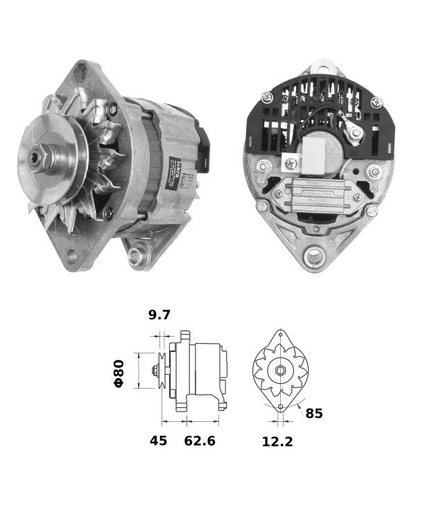 [ISKRIA0555] Alternator Mahle MG399  24V - 55 A