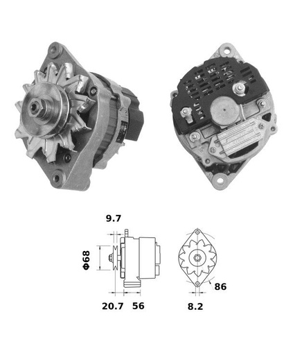 [ISKRIA0583] Alternator Mahle MG217  14V - 65 A