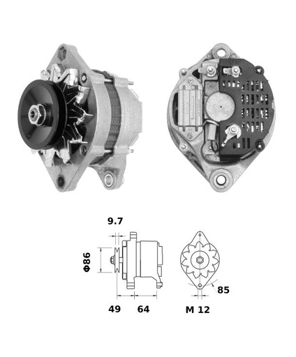 [ISKRIA0585] Alternator Mahle MG151  14V - 55 A