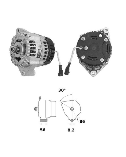 [ISKRIA0598] Alternator Mahle MG80  14V - 70 A