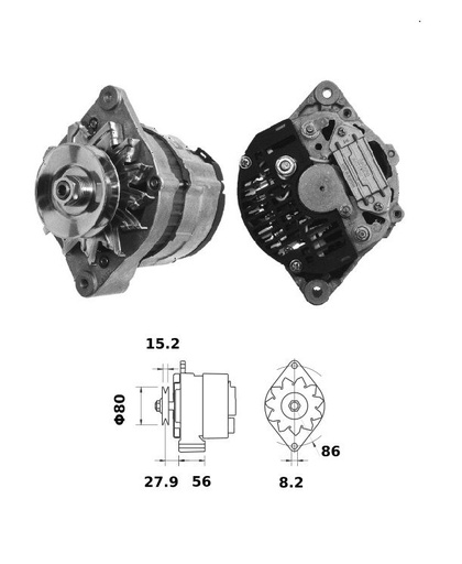 [ISKRIA0665] Alternator Mahle MG598  14V - 65 A