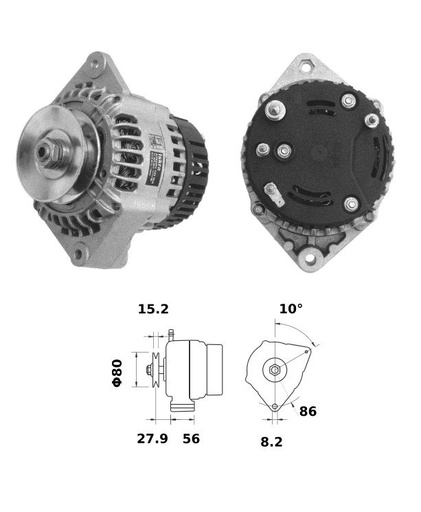 [ISKRIA0668] Alternator Mahle MG234  14V - 95 A