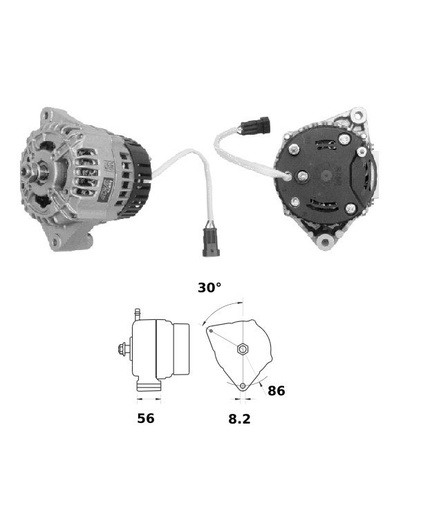 [ISKRIA0670] Alternator Mahle MG220  14V - 70 A - Voor verwarming