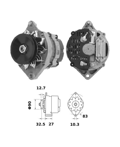 [ISKRIA0692] Alternator Mahle MG271  14V - 65 A