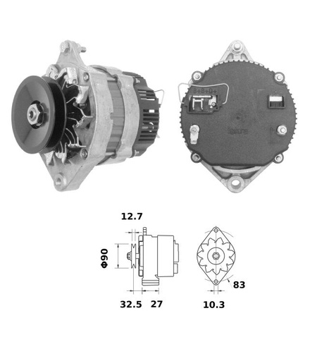 [ISKRIA0693] Alternator Mahle MG272  14V - 65 A