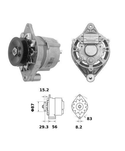 [ISKRIA0784] Alternator Mahle MG438  14V - 33 A