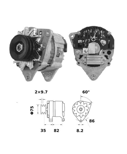 [ISKRIA0877] Alternator Mahle MG403  14V - 65 A