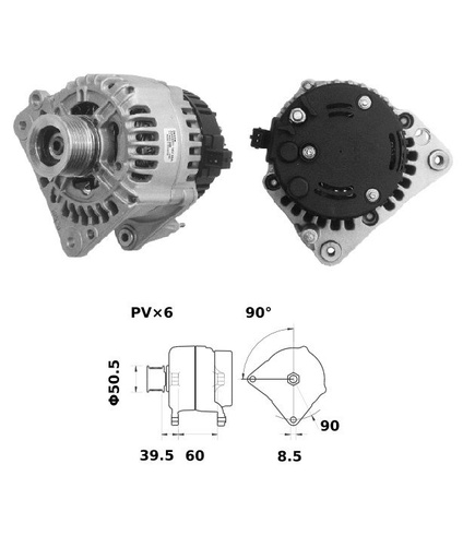 [ISKRIA0898] Alternator Mahle MG381  14V - 90 A