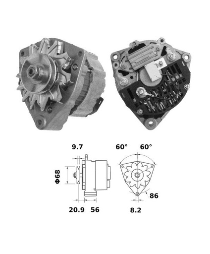 [ISKRIA0914] Alternator Mahle MG210  14V - 80 A
