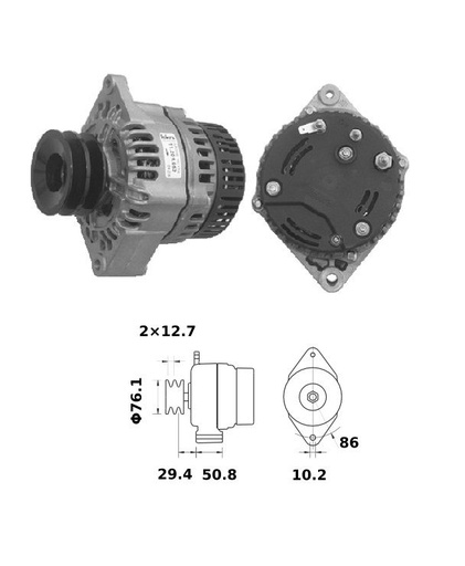 [ISKRIA0952] Alternator Mahle MG14  14V - 120 A